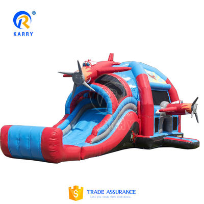 Gamma d'età 14 anni su Castello Slide Combo Inflatabile Salto Castello Aeroplano per bambini