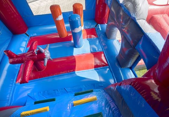 Gamma d'età 14 anni su Castello Slide Combo Inflatabile Salto Castello Aeroplano per bambini
