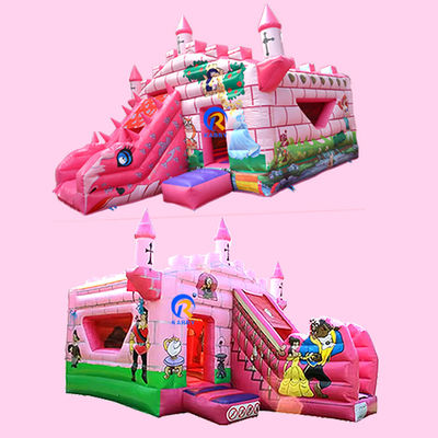 Bella principessa castello gonfiabile buttafuori per bambini saltare divertimento nel parco di divertimenti