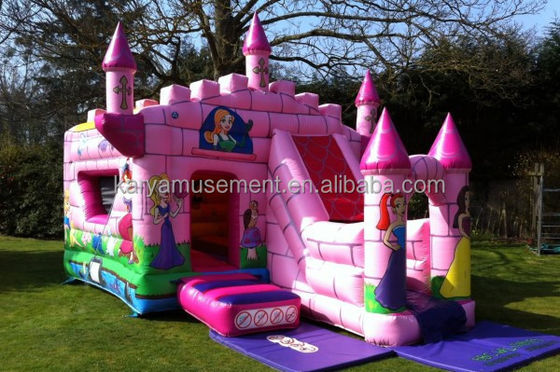 Bella principessa castello gonfiabile buttafuori per bambini saltare divertimento nel parco di divertimenti
