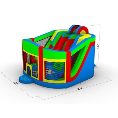 Noleggio per feste per bambini casa gonfiabile con combo di diapositive divertente e colore personalizzato