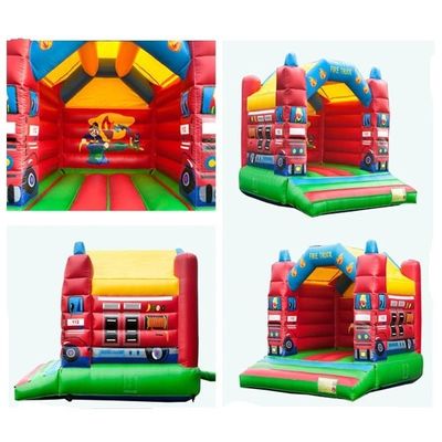 Camion dei pompieri PVC casa gonfiabile per eventi