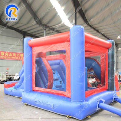 Spedizione via mare/aria PVC Spiderman Casa gonfiabile con combo di scivolo