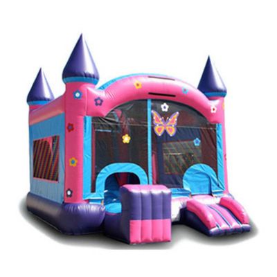 Ragazze Rosa Cartone animato Bala Fata Magica Bouncer gonfiabile Castello con diapositiva 6 * 4 * 3.5m Dimensione