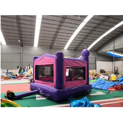 Stampa digitale Unicorno arcobaleno PVC inflatabile Castello viola Castello salta commerciale