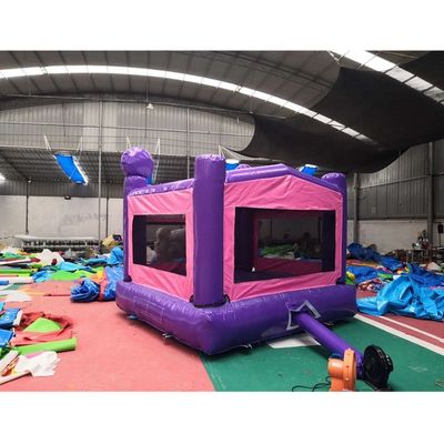 Stampa digitale Unicorno arcobaleno PVC inflatabile Castello viola Castello salta commerciale