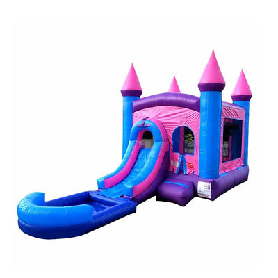 Blown Up Moonwalk Bouncer Jumping Bounce House Bouncy Castle Combo con scivolo in piscina