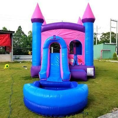 Blown Up Moonwalk Bouncer Jumping Bounce House Bouncy Castle Combo con scivolo in piscina