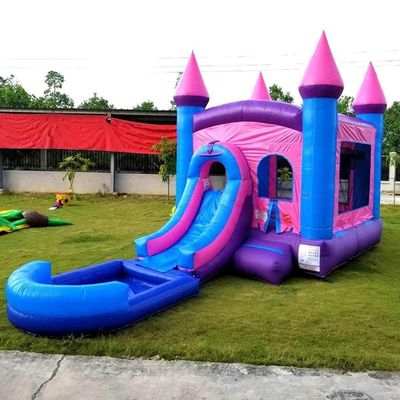 Blown Up Moonwalk Bouncer Jumping Bounce House Bouncy Castle Combo con scivolo in piscina