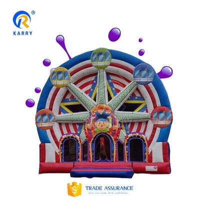Parco giochi esterno portatile per bambini divertimento ruota panoramica castello gonfiabile casa salta