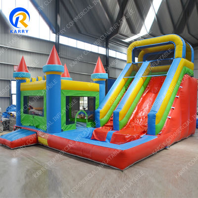 Dimensione personalizzata Slide Bouncer Wet Dry Combo Inflatabile Moonwalk Bouncy Castello di Salto