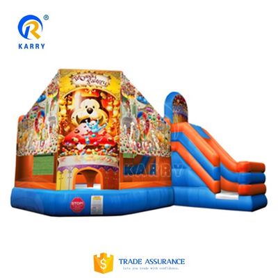 Caratteristiche PORTABLE Carousel gigante Castello a rimbalzo Combo Slide con colore personalizzato