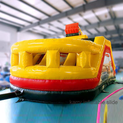 Personalizza personaggio a doppio scivolo Monster Truck Inflatabile Castello rimbalzante per bambini