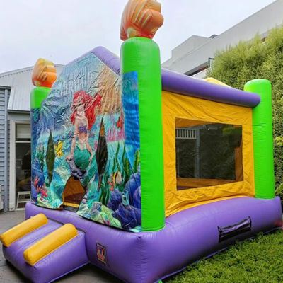Dimensioni personalizzate Mermaid gonfiabile commerciale salto d'aria Casa da buttare per il parco