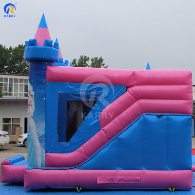 Parco giochi all'aria aperta colore personalizzato gonfiabile castello rimbalzante tema congelato bouncer slide