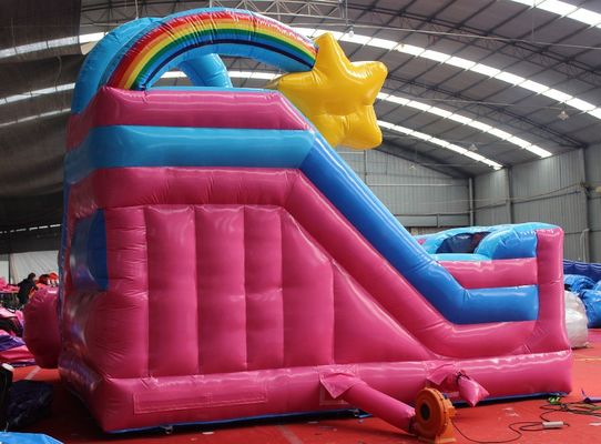 Noleggio per feste commerciali 5x5.5m Inflatabile castello gonfiabile con slide unicorno