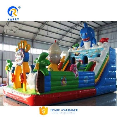 Tematica del mondo del mare big bouncy slide gonfiabile fun city commerciale bounce house 8x5x5.2m