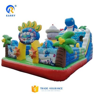 Tematica del mondo del mare big bouncy slide gonfiabile fun city commerciale bounce house 8x5x5.2m