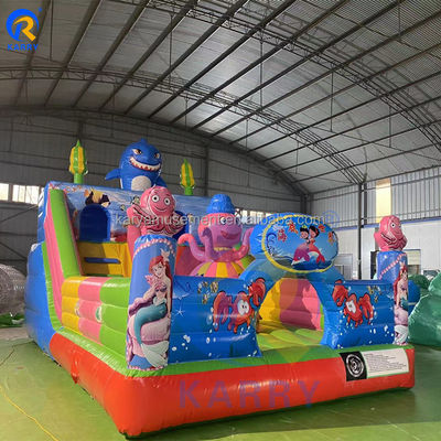 Tematica del mondo del mare big bouncy slide gonfiabile fun city commerciale bounce house 8x5x5.2m