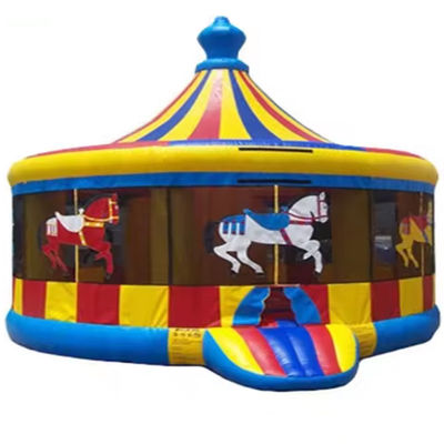 EN71/EN14960/CE Certificato Circo Party Inflatabile Bouncer Castello con Carousel Design