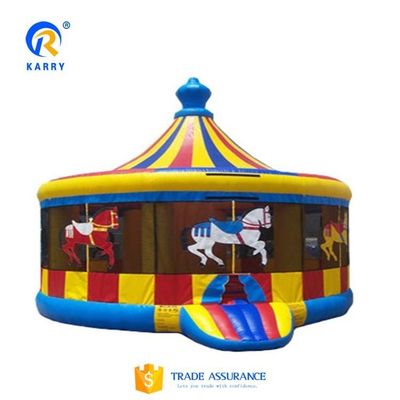 EN71/EN14960/CE Certificato Circo Party Inflatabile Bouncer Castello con Carousel Design
