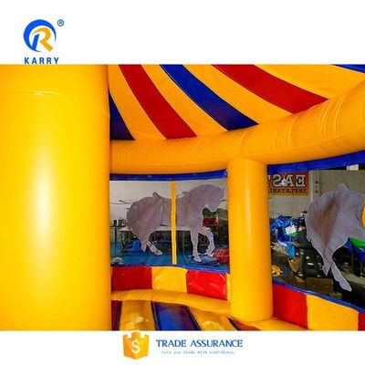 EN71/EN14960/CE Certificato Circo Party Inflatabile Bouncer Castello con Carousel Design