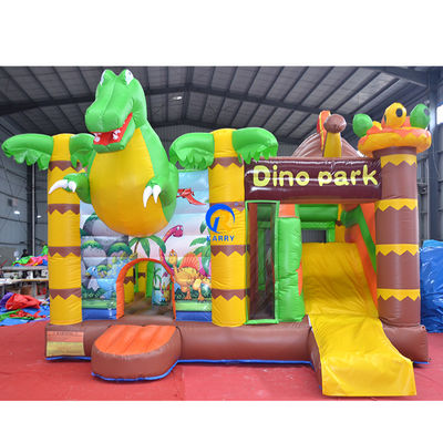 Commerciale Bouncy House PVC gonfiabile Bouncer Castello Combo Slide in Jungle Dino Park