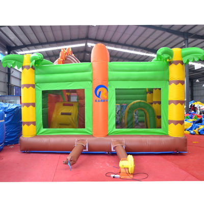 Commerciale Bouncy House PVC gonfiabile Bouncer Castello Combo Slide in Jungle Dino Park