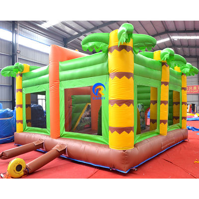 Commerciale Bouncy House PVC gonfiabile Bouncer Castello Combo Slide in Jungle Dino Park