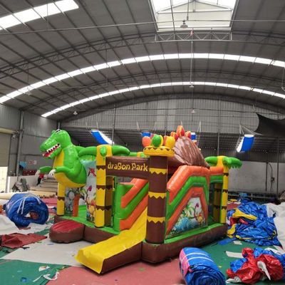 Commerciale Bouncy House PVC gonfiabile Bouncer Castello Combo Slide in Jungle Dino Park