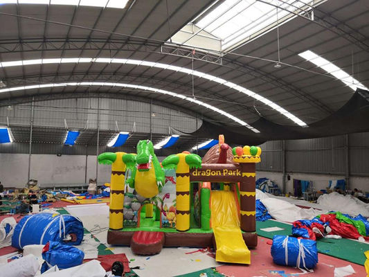 Commerciale Bouncy House PVC gonfiabile Bouncer Castello Combo Slide in Jungle Dino Park