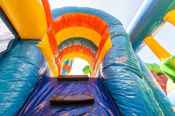 Trampolino a slitta combinato gonfiabile con casa dell'albero EN71/CE/Certificato con piombo e stampa del logo