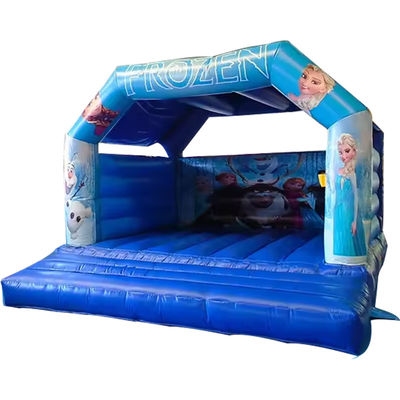 Blower With Blower Popolare Trampolino congelato gonfiabile Blue Bounce House Castello