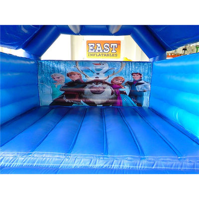 Blower With Blower Popolare Trampolino congelato gonfiabile Blue Bounce House Castello