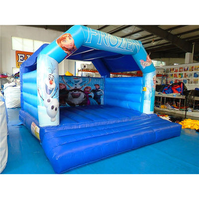 Blower With Blower Popolare Trampolino congelato gonfiabile Blue Bounce House Castello