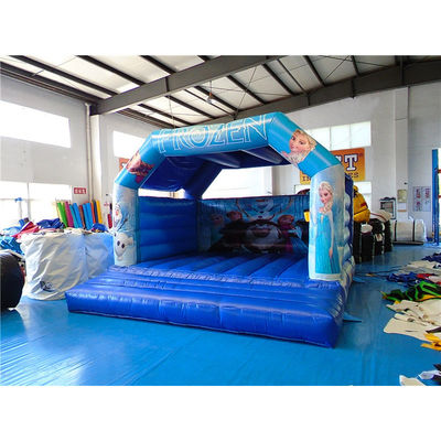 Blower With Blower Popolare Trampolino congelato gonfiabile Blue Bounce House Castello