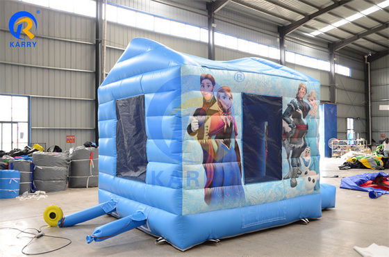 Blower With Blower Popolare Trampolino congelato gonfiabile Blue Bounce House Castello