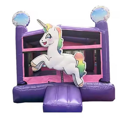 EN71/EN14960 Certificato Castello gonfiabile a ripresa a unicorno per le avventure di salto dei bambini