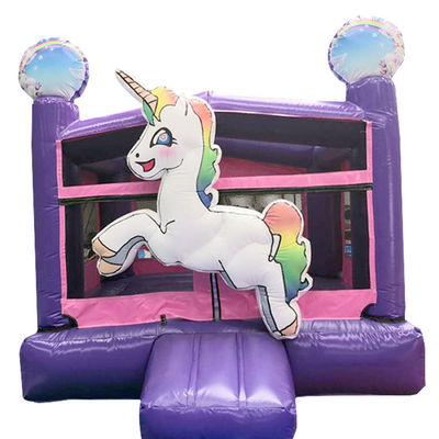 EN71/EN14960 Certificato Castello gonfiabile a ripresa a unicorno per le avventure di salto dei bambini
