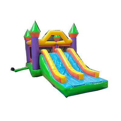 Casa gonfiabile unisex a doppio scivolo castello di salto in aria con materiale in PVC