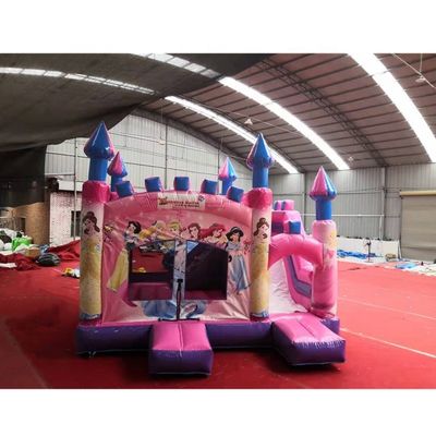 5*5*4.2m Slide a forma di castello gonfiabile per la principessa rosa