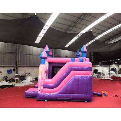 5*5*4.2m Slide a forma di castello gonfiabile per la principessa rosa
