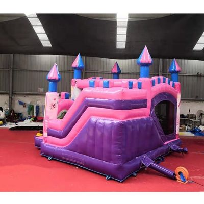 5*5*4.2m Slide a forma di castello gonfiabile per la principessa rosa