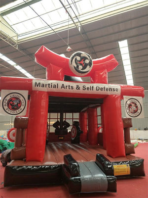 Parco di divertimenti popolare Castello gonfiabile Karate Ninja Guerriero Bouncer Castello salto