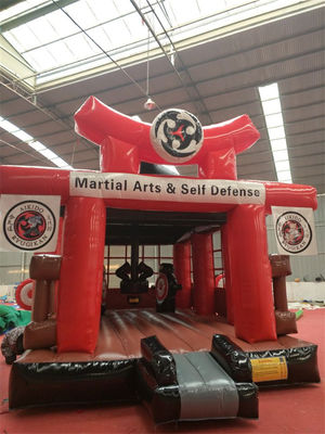Parco di divertimenti popolare Castello gonfiabile Karate Ninja Guerriero Bouncer Castello salto