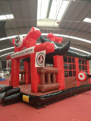 Parco di divertimenti popolare Castello gonfiabile Karate Ninja Guerriero Bouncer Castello salto