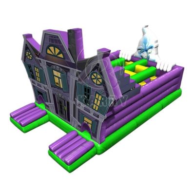 PORTABLE Più popolare Halloween Casa inflatabile ostruzione Bouncer castello