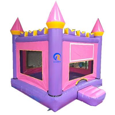 Castello gonfiabile rosa per il divertimento di salto al chiuso per bambini