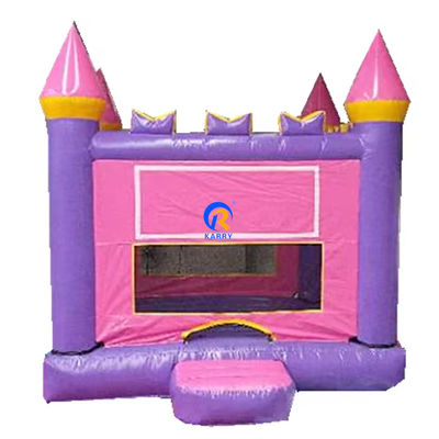 Castello gonfiabile rosa per il divertimento di salto al chiuso per bambini