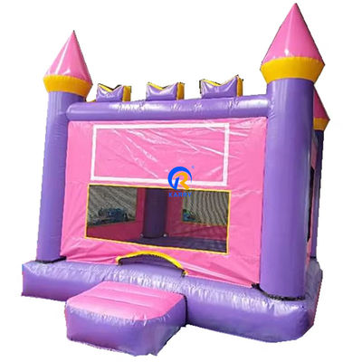 Castello gonfiabile rosa per il divertimento di salto al chiuso per bambini